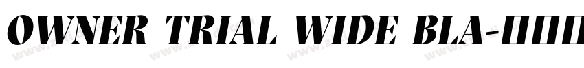 OWNER TRIAL WIDE BLA字体转换 OWNER TRIAL WIDE BLA字体转换